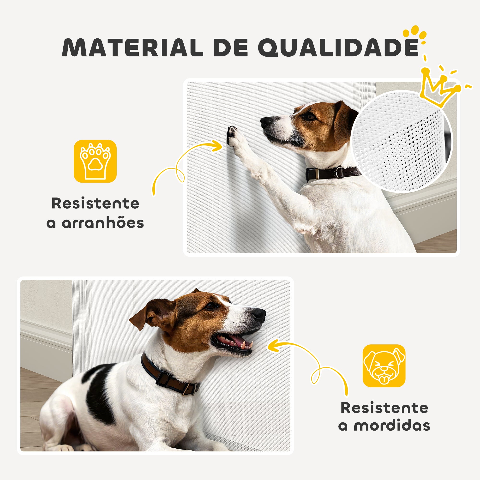 Barreira para Cães Retrátil Branca 149x10x87,5 cm
