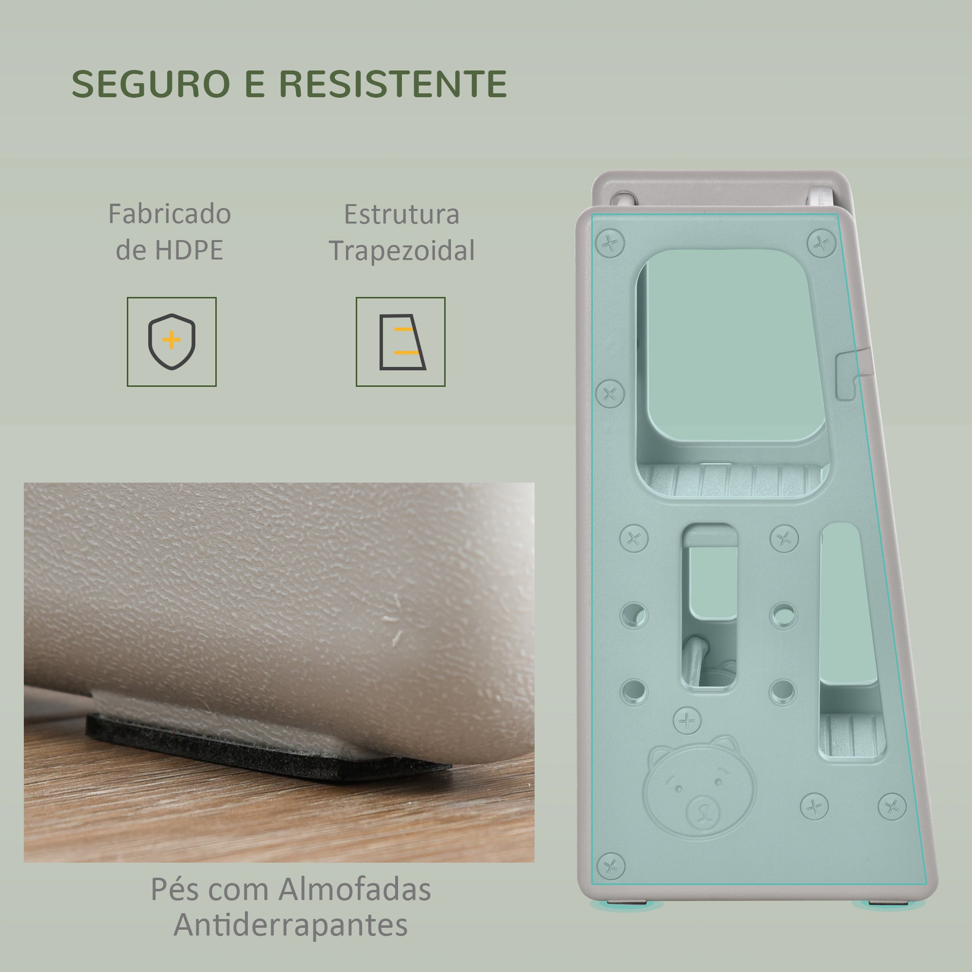 Banco Infantil – 47x47x90cm – Cinza – HDPE