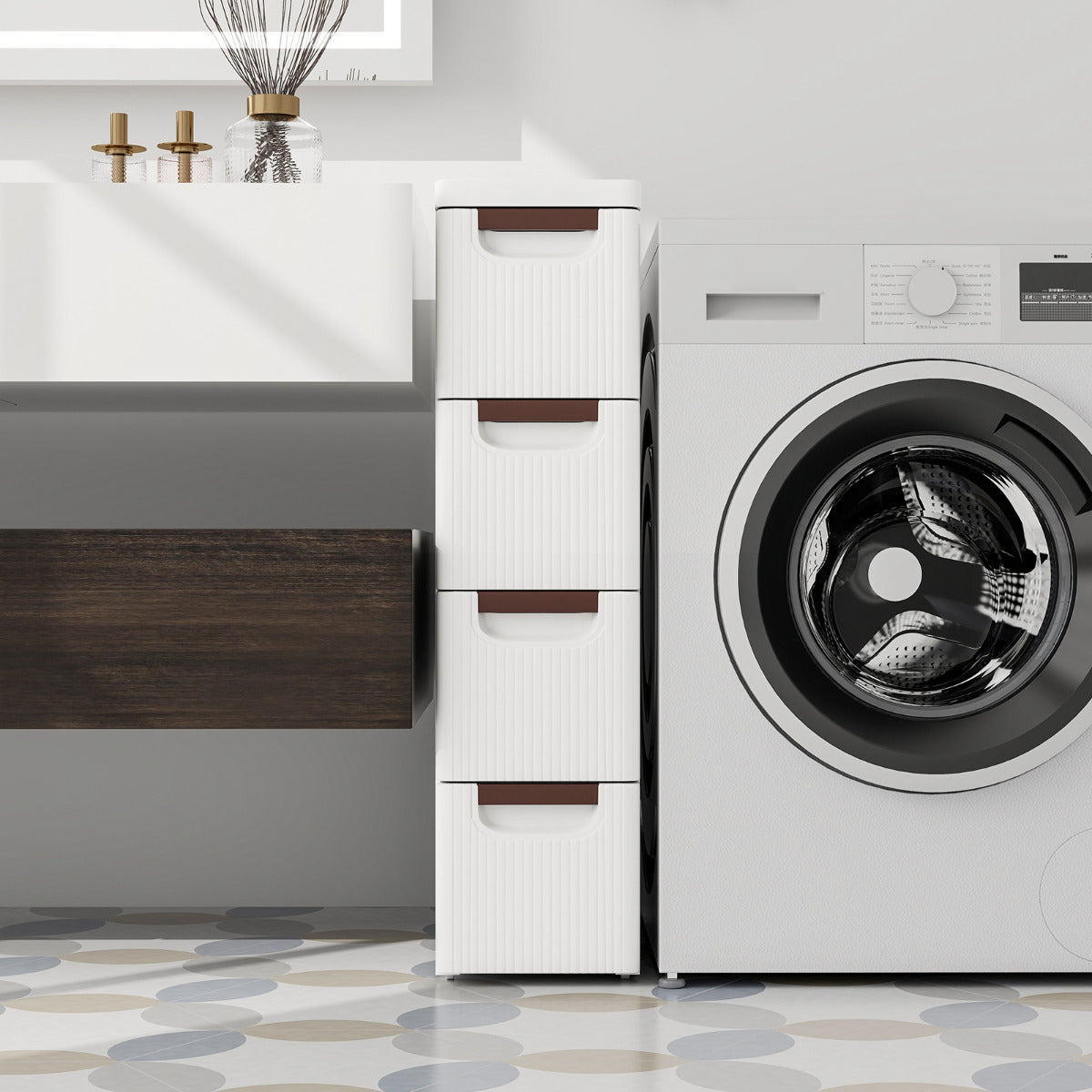 Gabinete de Armazenamento – 4 Gavetas – Branco – Plástico