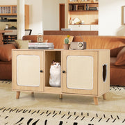 Gabinete para Caixa de Areia de Gatos Tábua para Arranhar Casa de Gatos Interior 108 x 50 x 60 cm - Natural