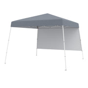 Carpa de Camping Emergente 300 x 300 CM com 1 Pared Lateral e Proteção Solar - Cinza
