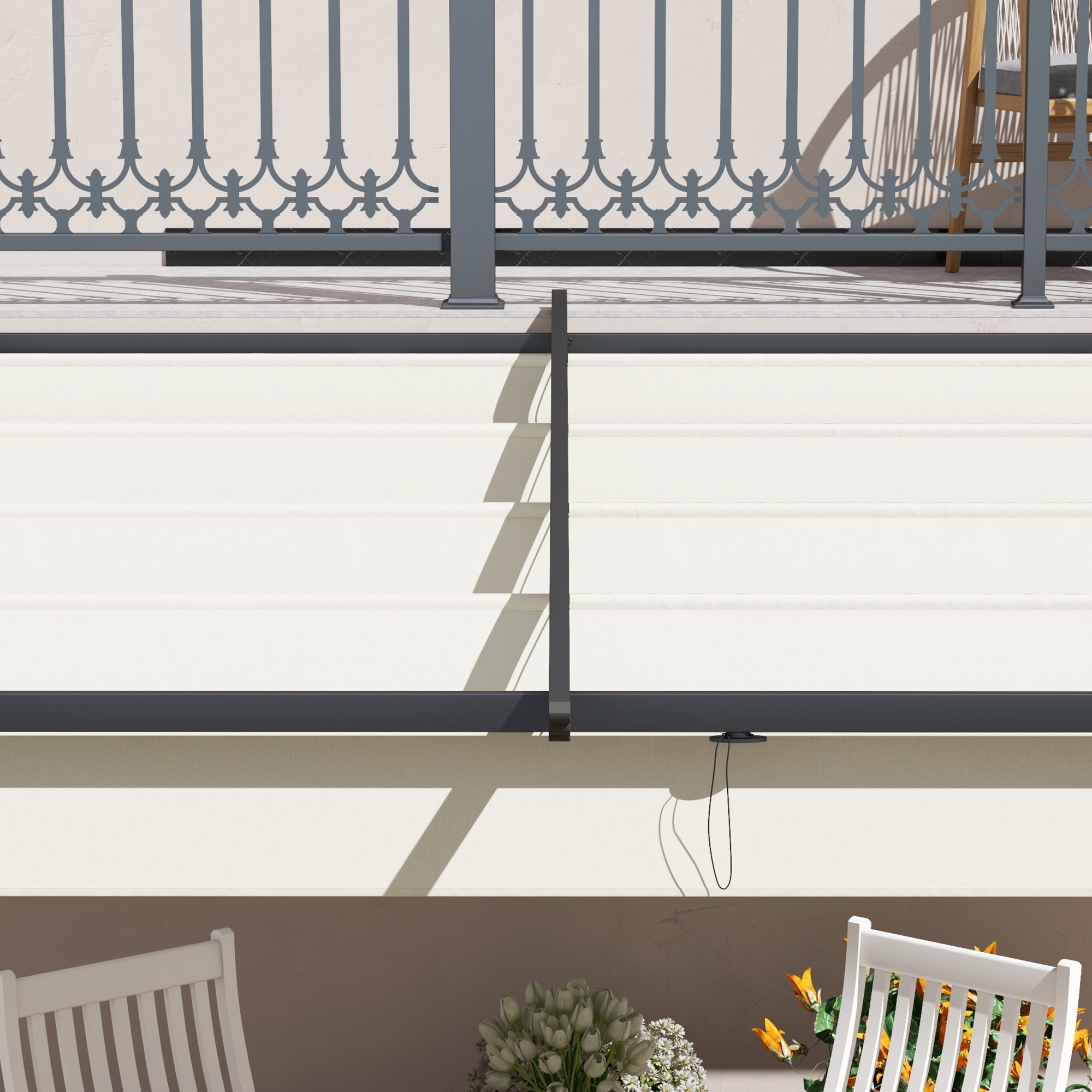 Pérgola de Jardim 3x3 m – Creme Branco – Aço