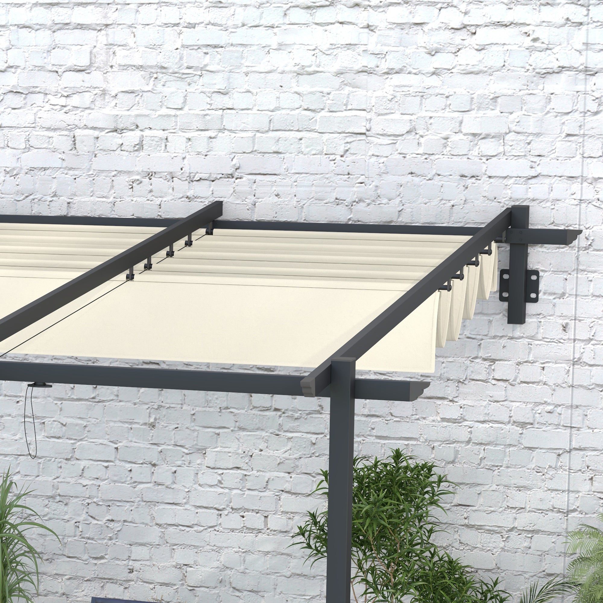 Pérgola de Jardim 3x3 m – Creme Branco – Aço