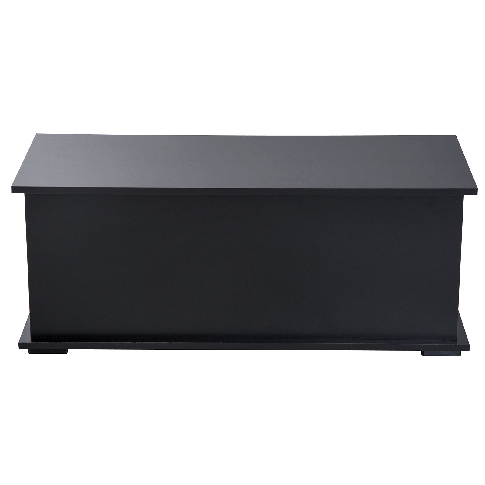 Baú de Armazenamento de Madeira - 100x40x40 cm - Cor Preto