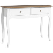 Mesa Consola de Entrada Estilo Francês 100x35x76,5 cm - Branco