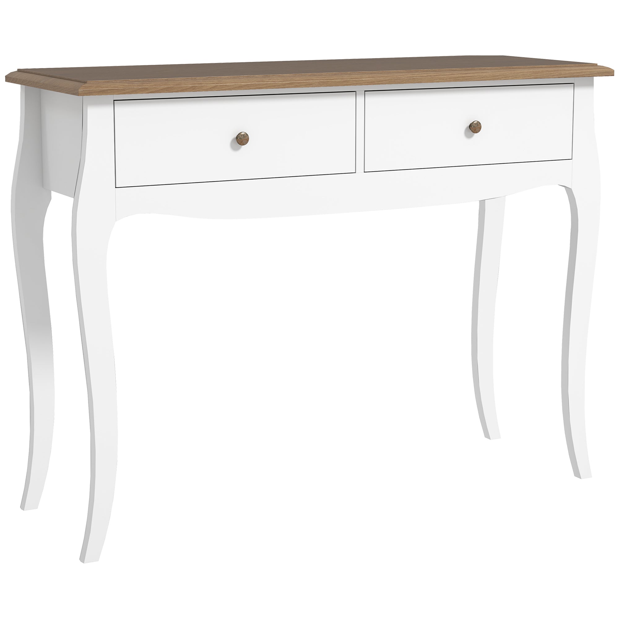Mesa Consola de Entrada Estilo Francês 100x35x76,5 cm - Branco