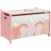 Baú de Brinquedos Organizador Infantil Rosa 60x37x39 cm