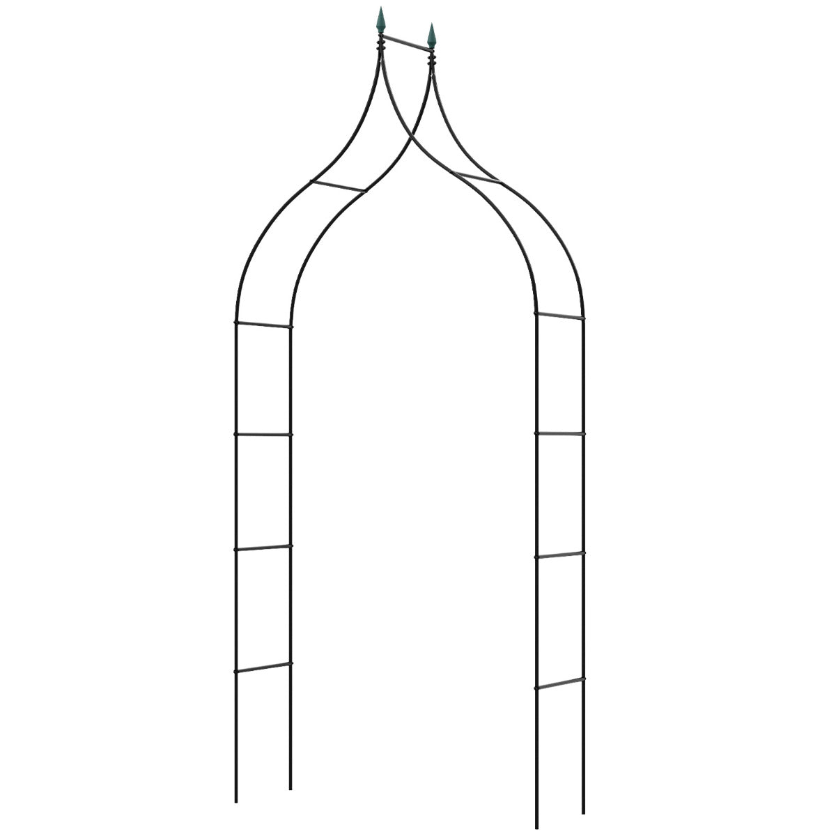 Arco de Jardim em Metal Decorativo de Estilo Gótico para Trepar Plantas - 287 cm
