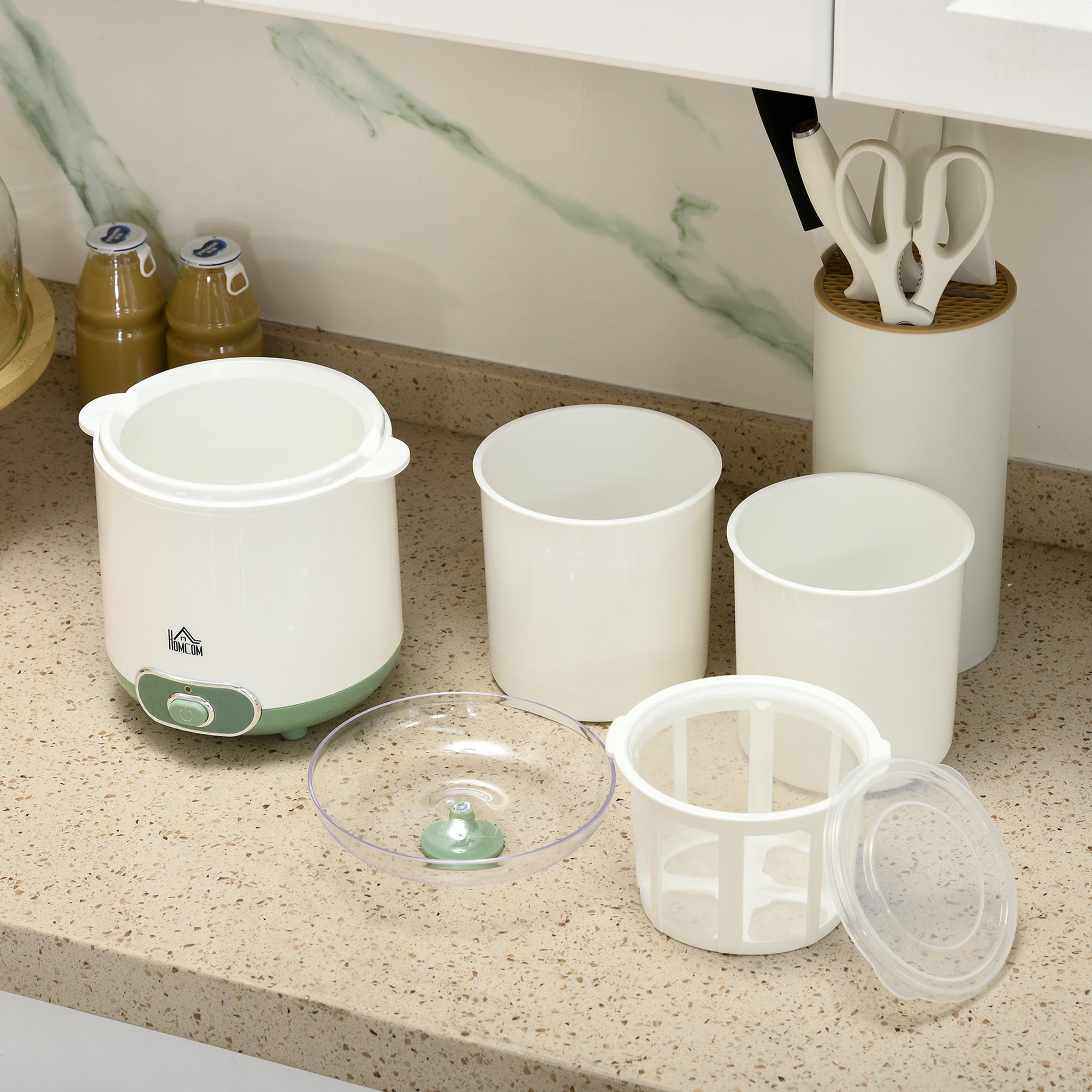 Iogurteira 1,5L Branca 19,5x17,5x21,4 cm - Faça Iogurte Grego em Casa