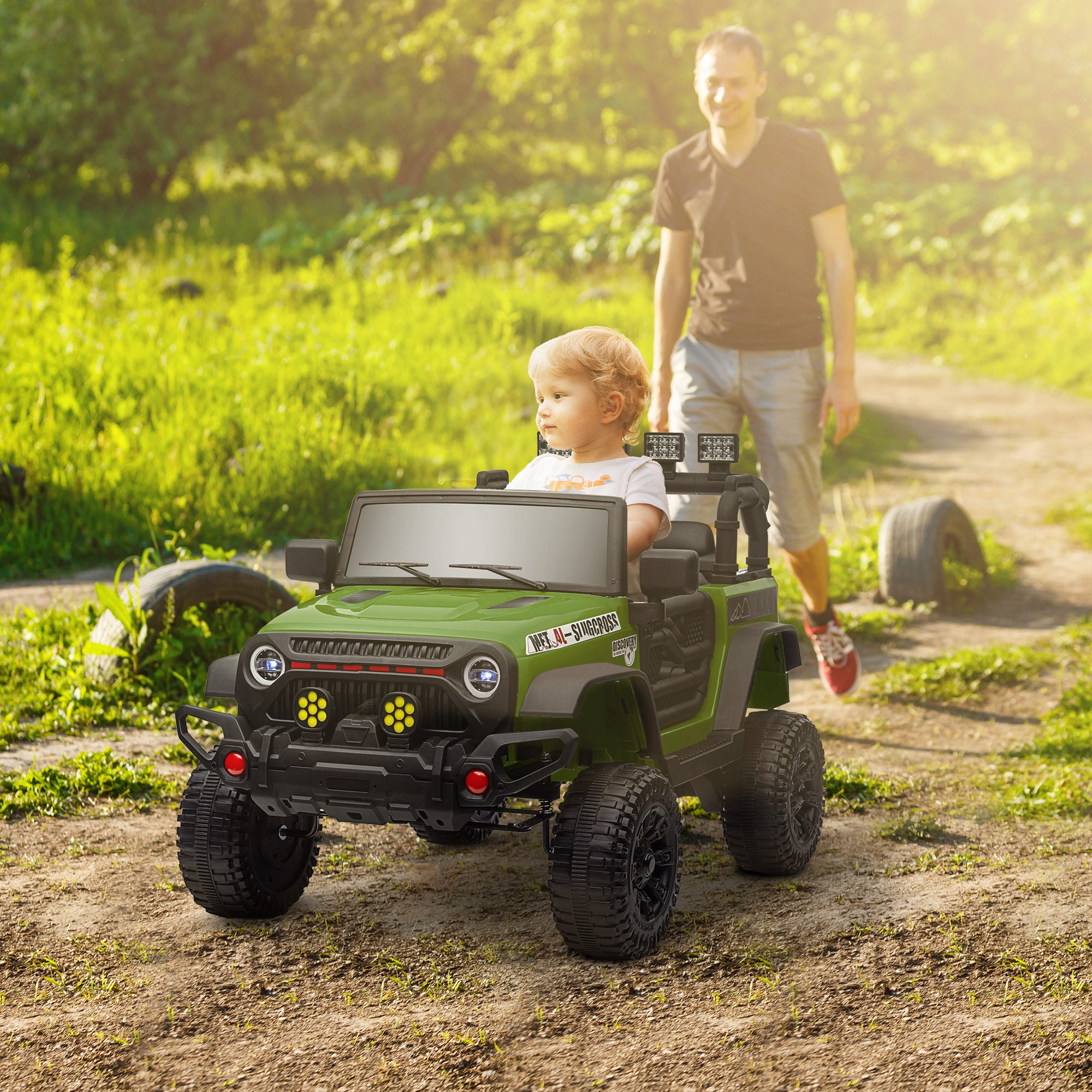Carro Elétrico Infantil Verde 100x63x65 cm