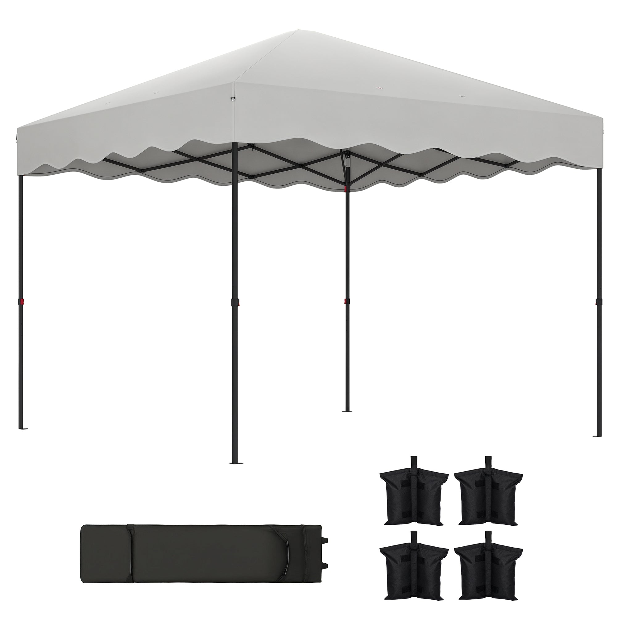 Tenda Dobrável Pop Up 3x3 m Branca - Proteção UV50+ Altura Ajustável