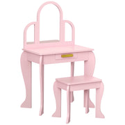 Toucador Infantil de Madeira Rosa 52x32x85 cm