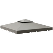 Toldo de Substituição para Pérgola 300x300 cm - Cinza Claro