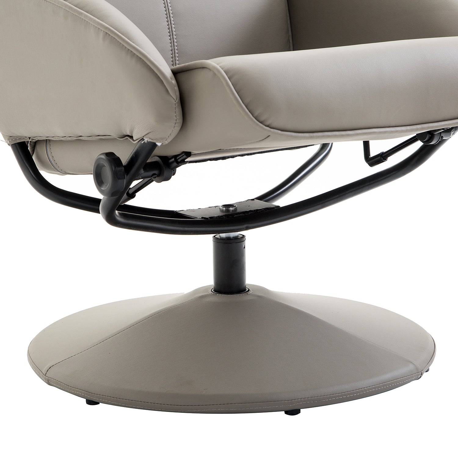 Poltrona Relax Reclinável 145° com Apoio para os Pés - Cinzento 78x67x98 cm