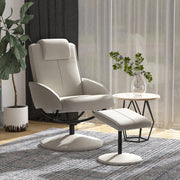 Poltrona Relax Reclinável 145° com Apoio para os Pés - Cinzento 78x67x98 cm