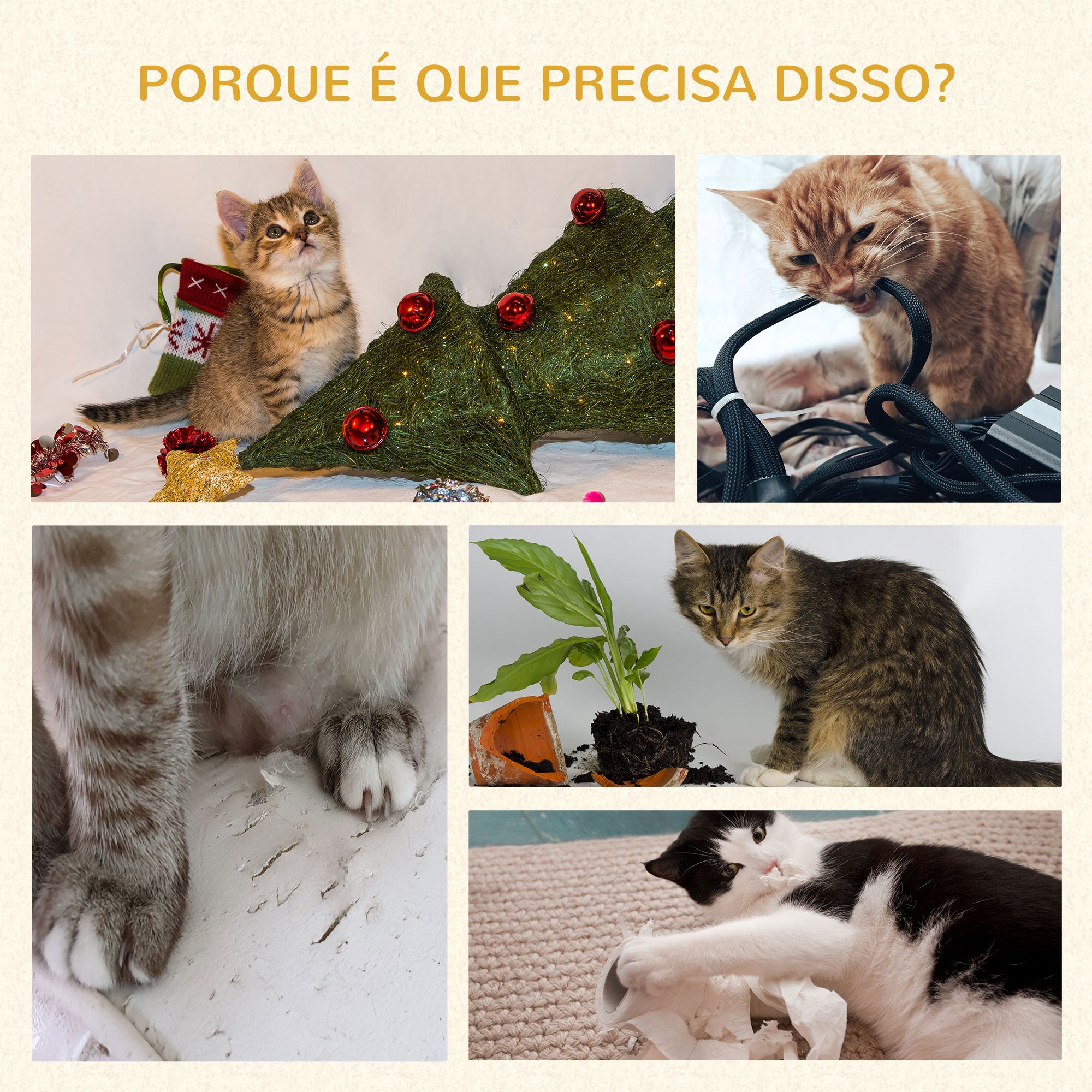 Árvore Arranhador para Gatos 48x48x104 cm Cinza