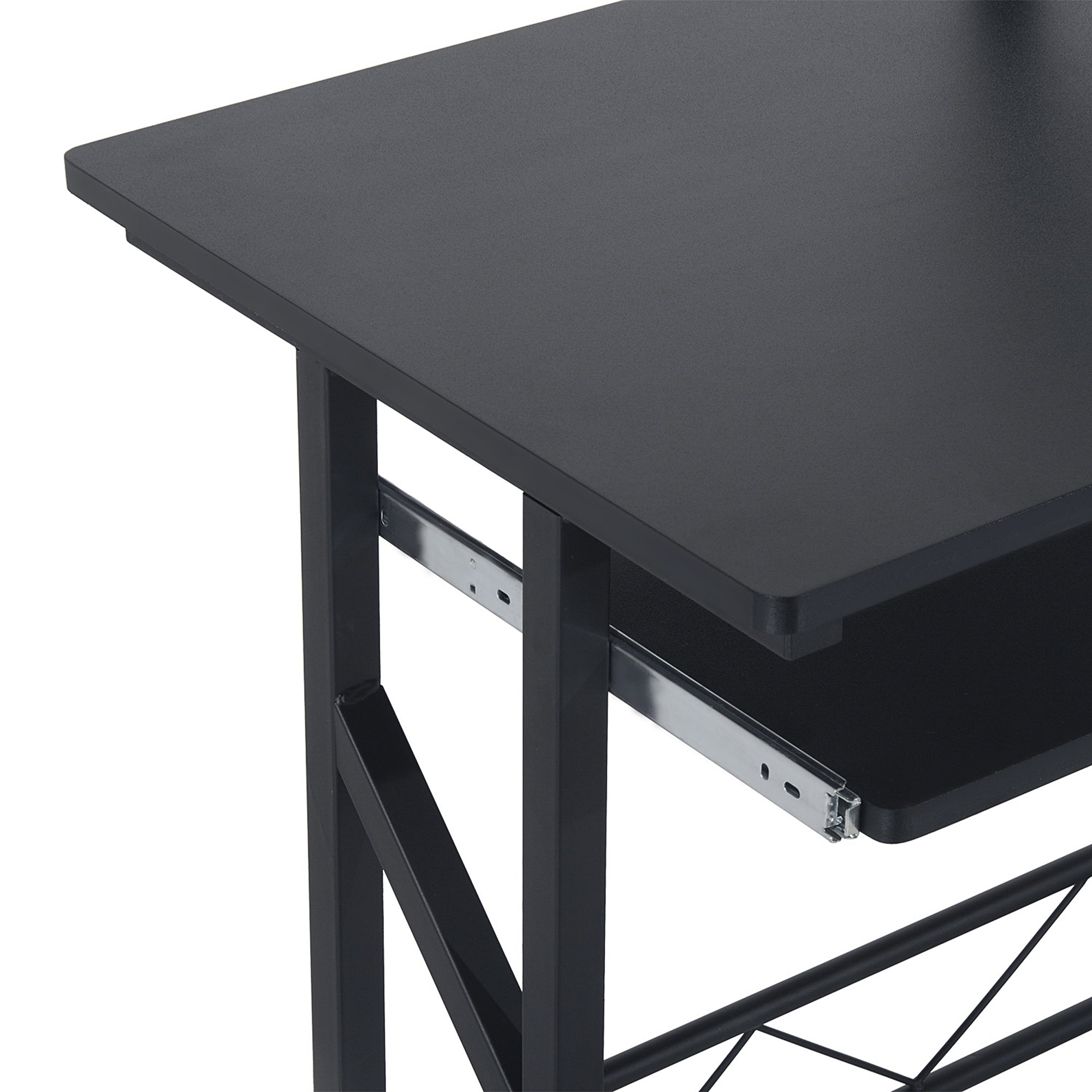 Secretária de Computador com Gaveta e Suporte para CPU 90x50x95 cm - Cor Preto