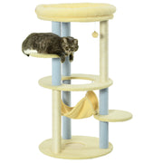 Arranhador para Gatos Médio 110 cm - Amarelo, Azul e Bege