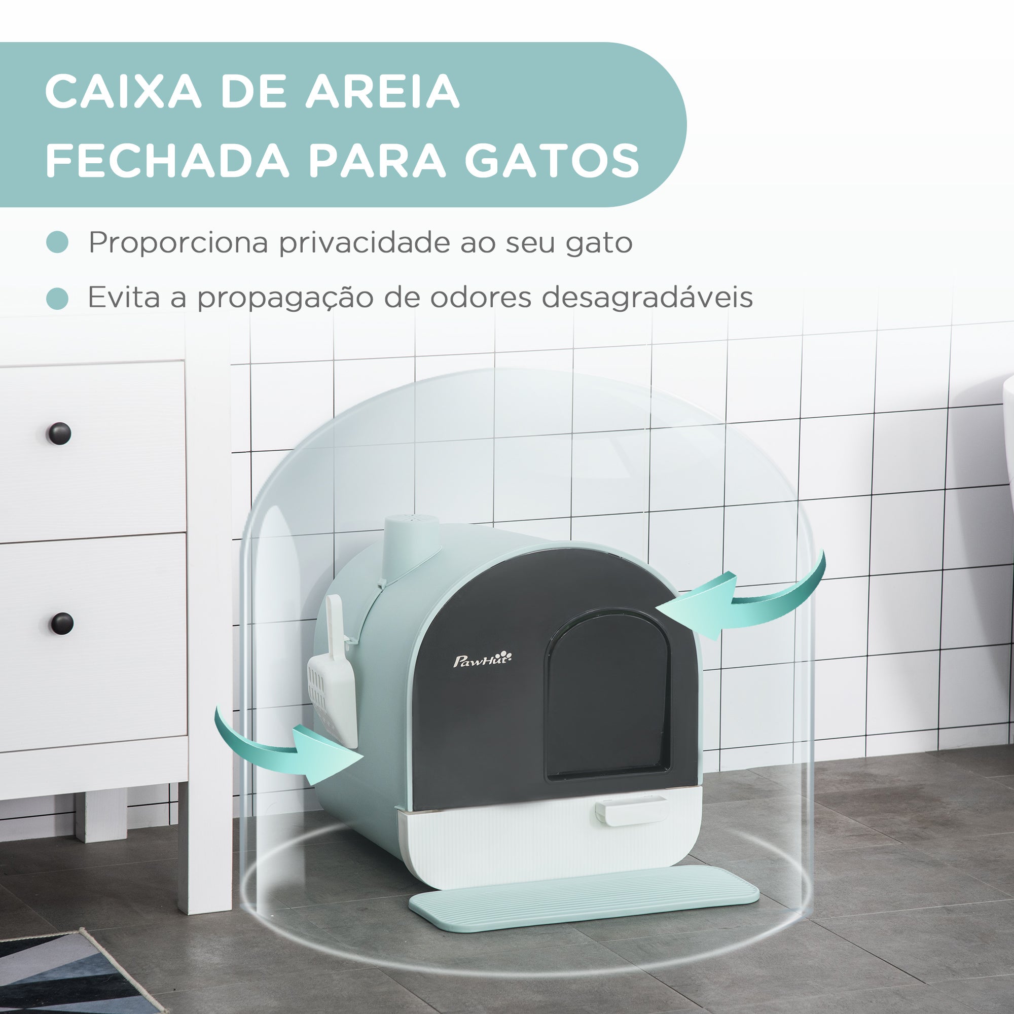 Caixa de Areia Fechada – 43x44x47cm – Verde – PP