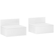 Conjunto de 2 Mesas de Cabeceira Flutuantes 43x36,5x30,5 cm - Branco