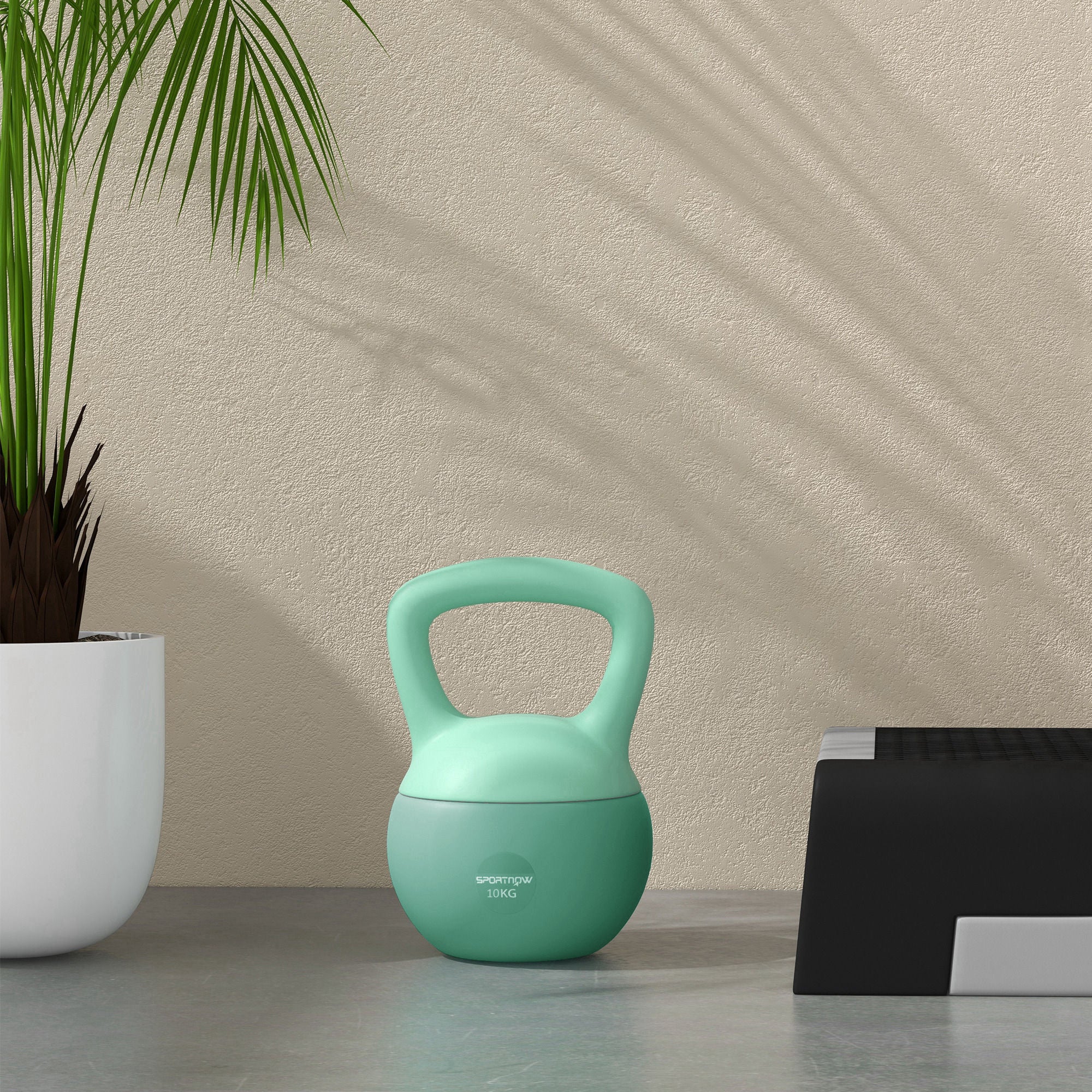 Kettlebell 10 kg Verde 21x21x30 cm - Treino Musculação em Casa