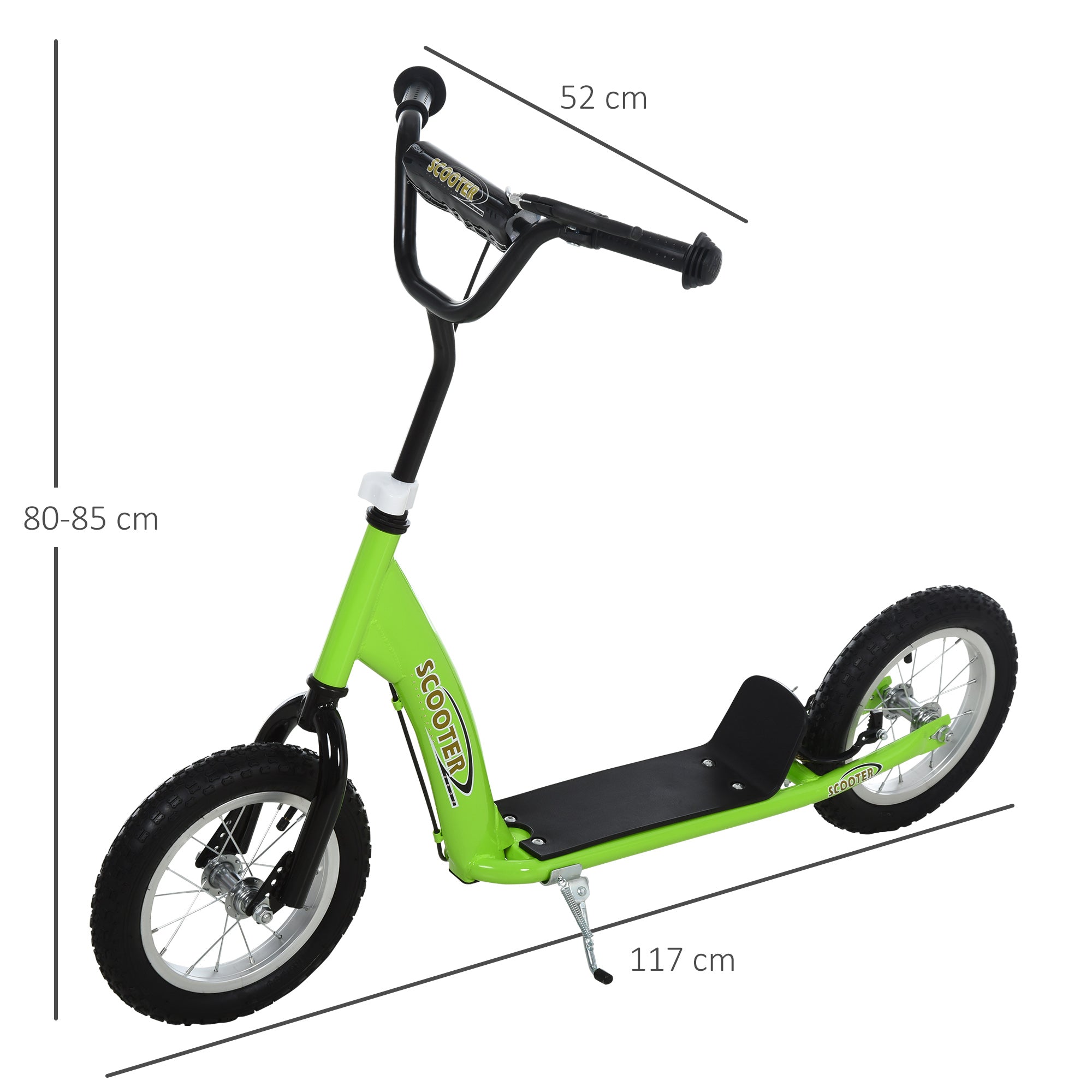 Trotinete para Crianças acima de 5 Anos - Medidas 117x52x80-85cm - Cor Verde