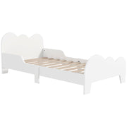 Cama Infantil com Desenho de Núvem e Barreira de Segurança - 143,5x74,5x56 cm - Branco
