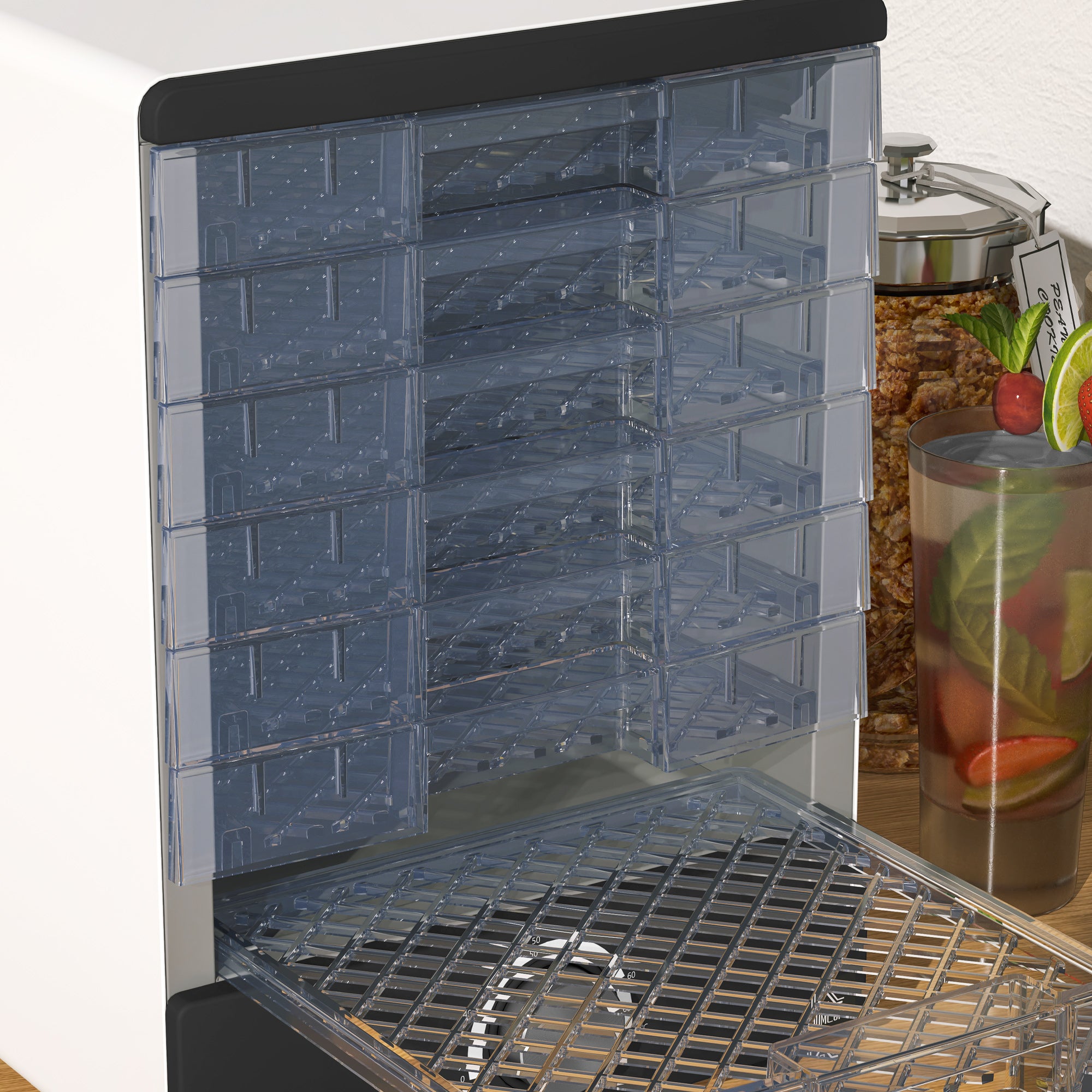 Desidratador de Alimentos – 30x22,8x32,6 cm – Branco – Plástico resistente