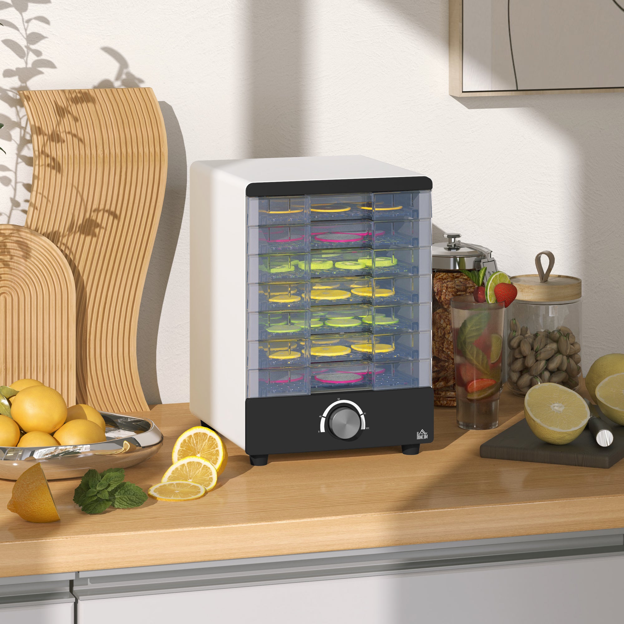 Desidratador de Alimentos – 30x22,8x32,6 cm – Branco – Plástico resistente