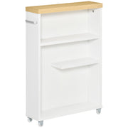 Gabinete Auxiliar de Banheiro 3 Prateleiras Branco 50x13x67,5 cm