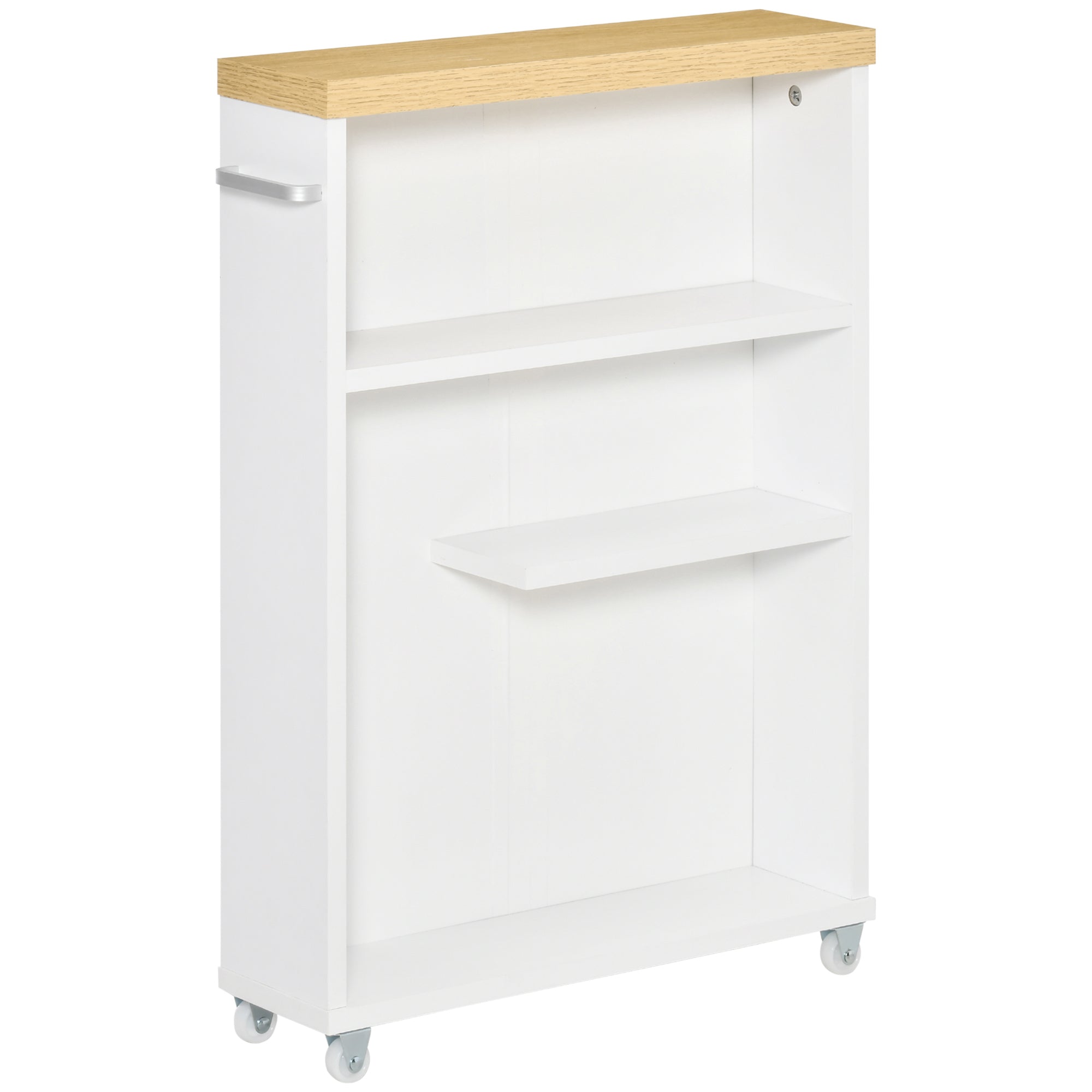 Gabinete Auxiliar de Banheiro 3 Prateleiras Branco 50x13x67,5 cm