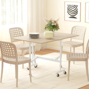 Mesa Dobrável de Cozinha 120x80x73 cm Cor de Madeira Natural