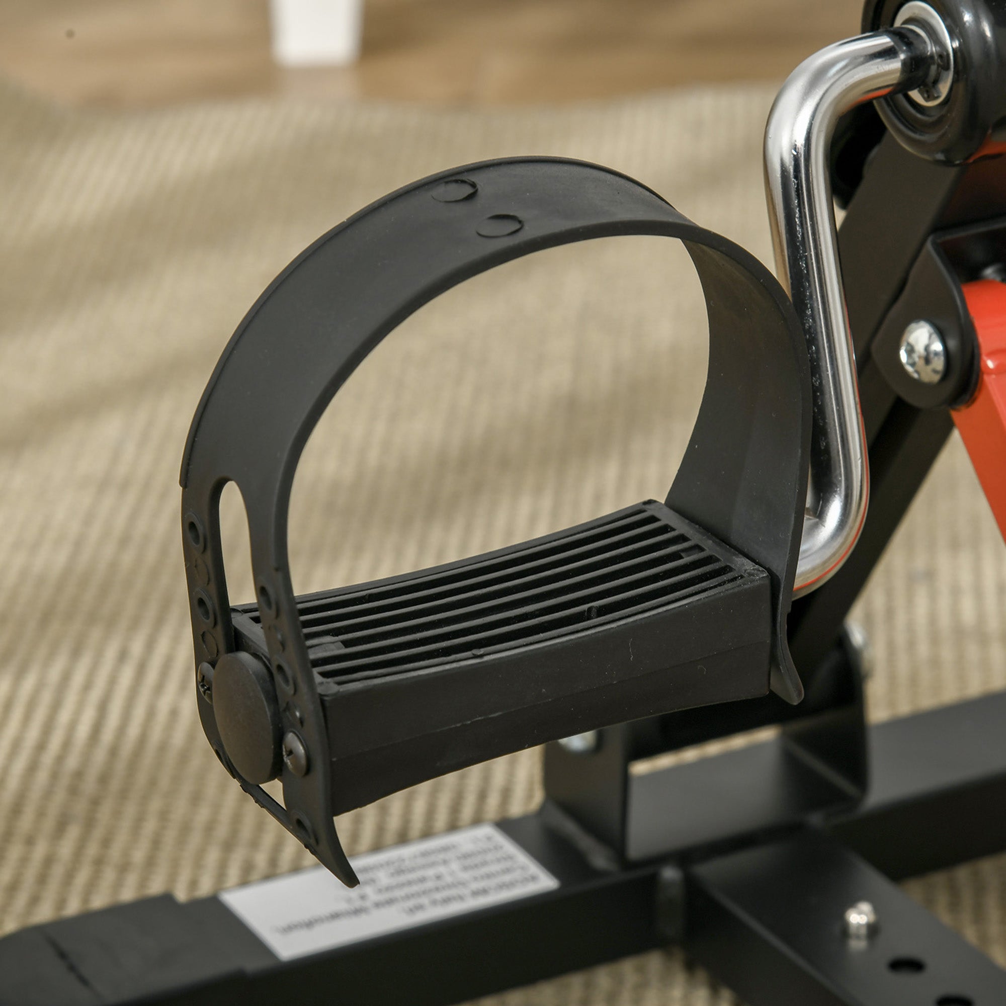 Mini Bicicleta Estática de Exercícios Ajustável 33-43x40x24,5-34,5 cm – Preto e Vermelho – Aço e ABS