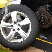 Conjunto de 3 Ferramentas Manuais com Retentor de Contas de Aço para Montar e Desmontar Pneus de 44 cm a 62 cm Amarelo