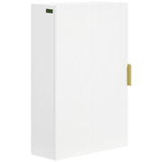 Armário de Parede Moderno Branco 40x15x60 cm - Prateleiras Ajustáveis