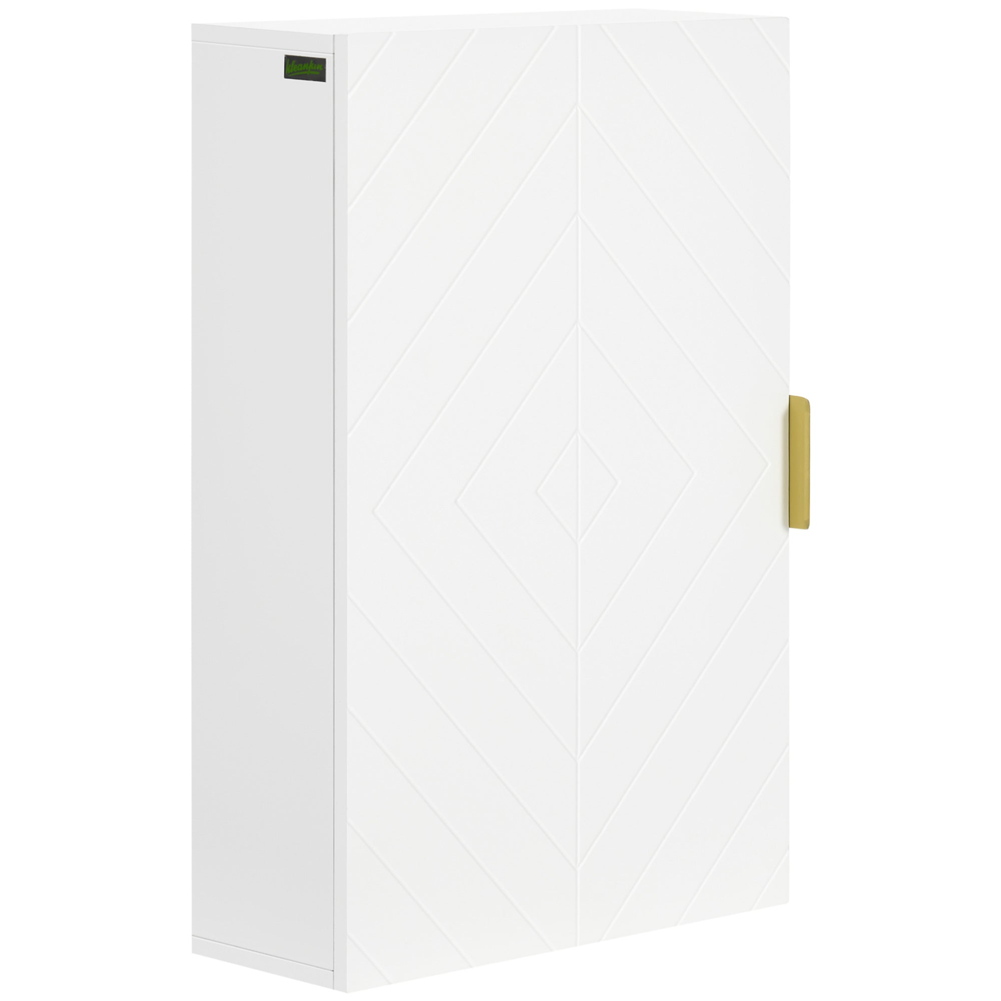 Armário de Parede Moderno Branco 40x15x60 cm - Prateleiras Ajustáveis