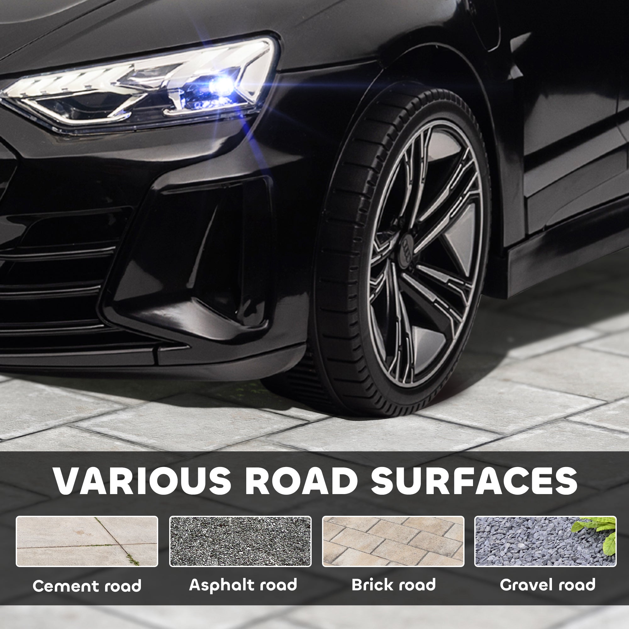 Carro Elétrico Infantil – 103x58x41cm – Preto – Polipropileno e Metal