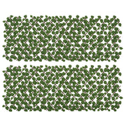Vedação Artificial Verde 200x100x8 cm - Conjunto de 2 Peças para Privacidade de Jardim
