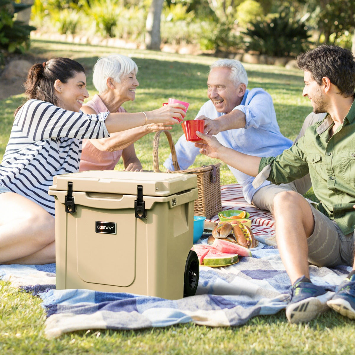 Caixa Térmica Portátil – 43 L – Azul – Material Isolante