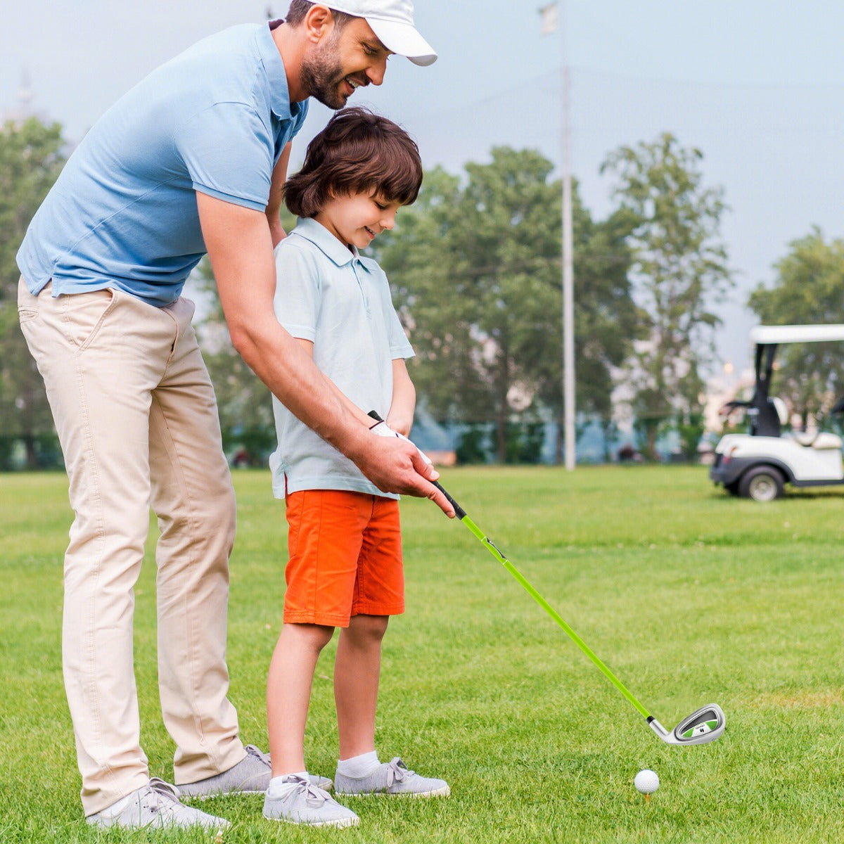 Taco de Golfe Junior #7 – 76 cm – Verde – Alumínio e Fibra de Vidro