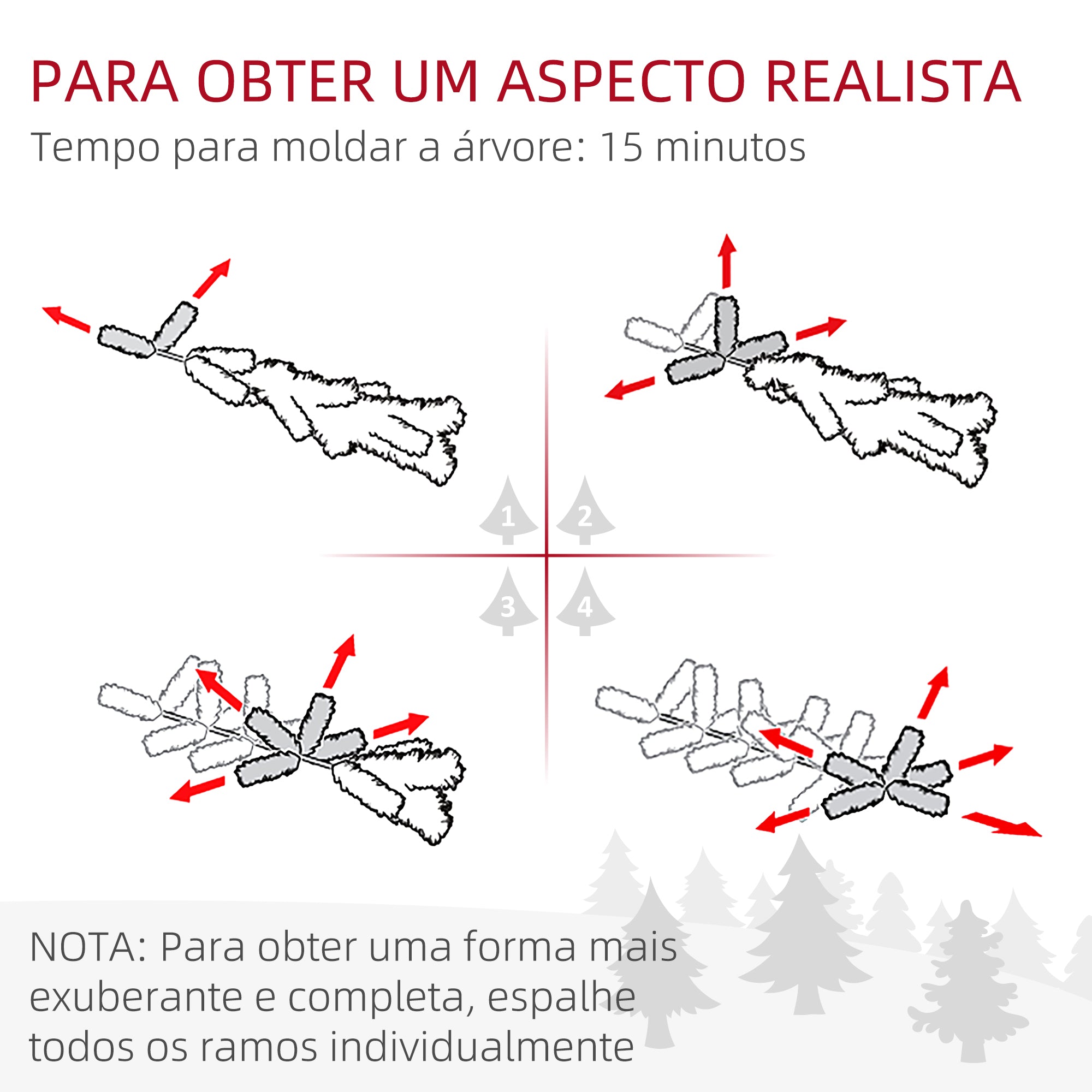 Árvore de Natal Artificial 180 cm Verde Nevado - 110cmx110cmx180cm