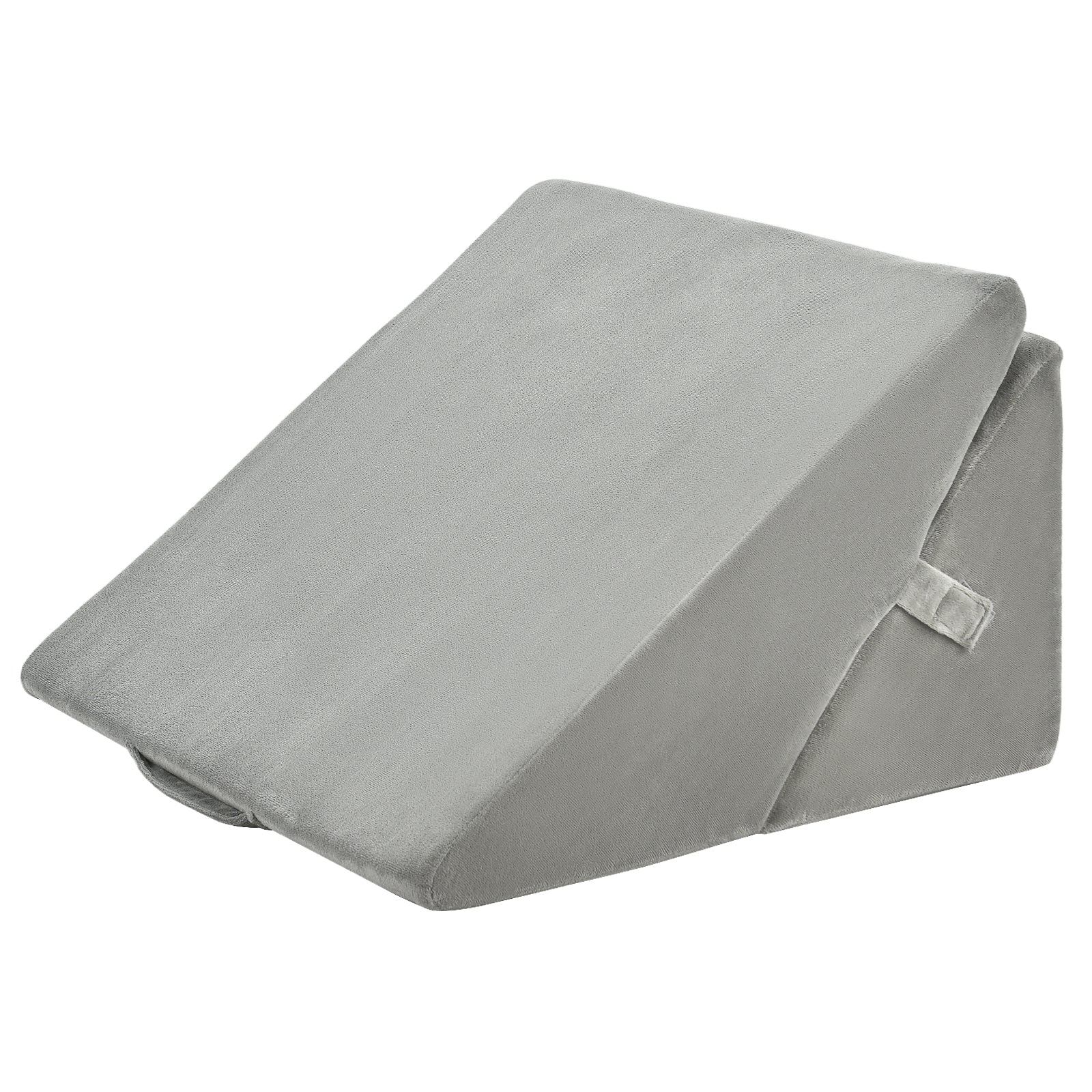 Almofada Triangular de Espuma Almofada em Forma de Cunha Suporte Elevado para Dormir Descansar Cinzento 58 x 50,5 x 36 cm
