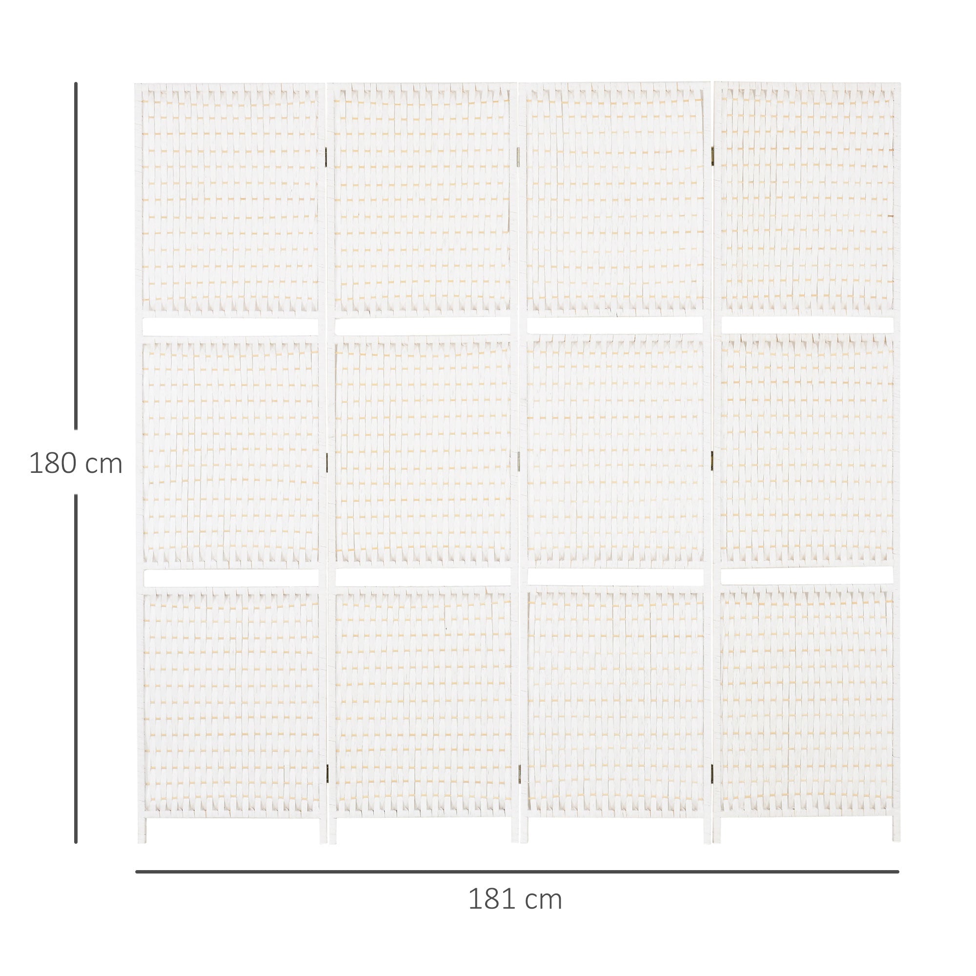 Biombo Divisor de Ambientes Branco 181x180 cm