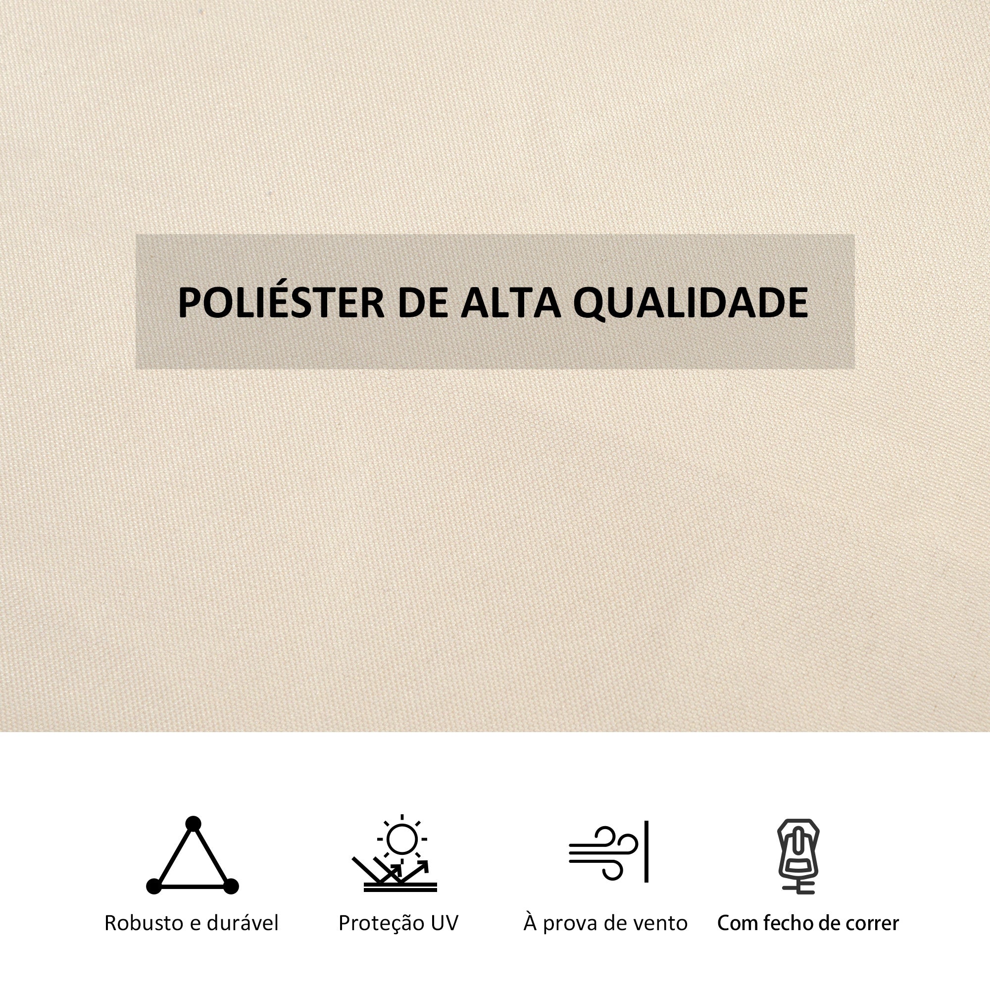 Cortinas Laterais para Tenda 302x205 cm Bege