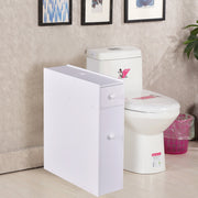 Armário de Casa de Banho Gabinete de Arrumação 2 Gavetas Roupão Branco 16 x 48,5 x 58 cm