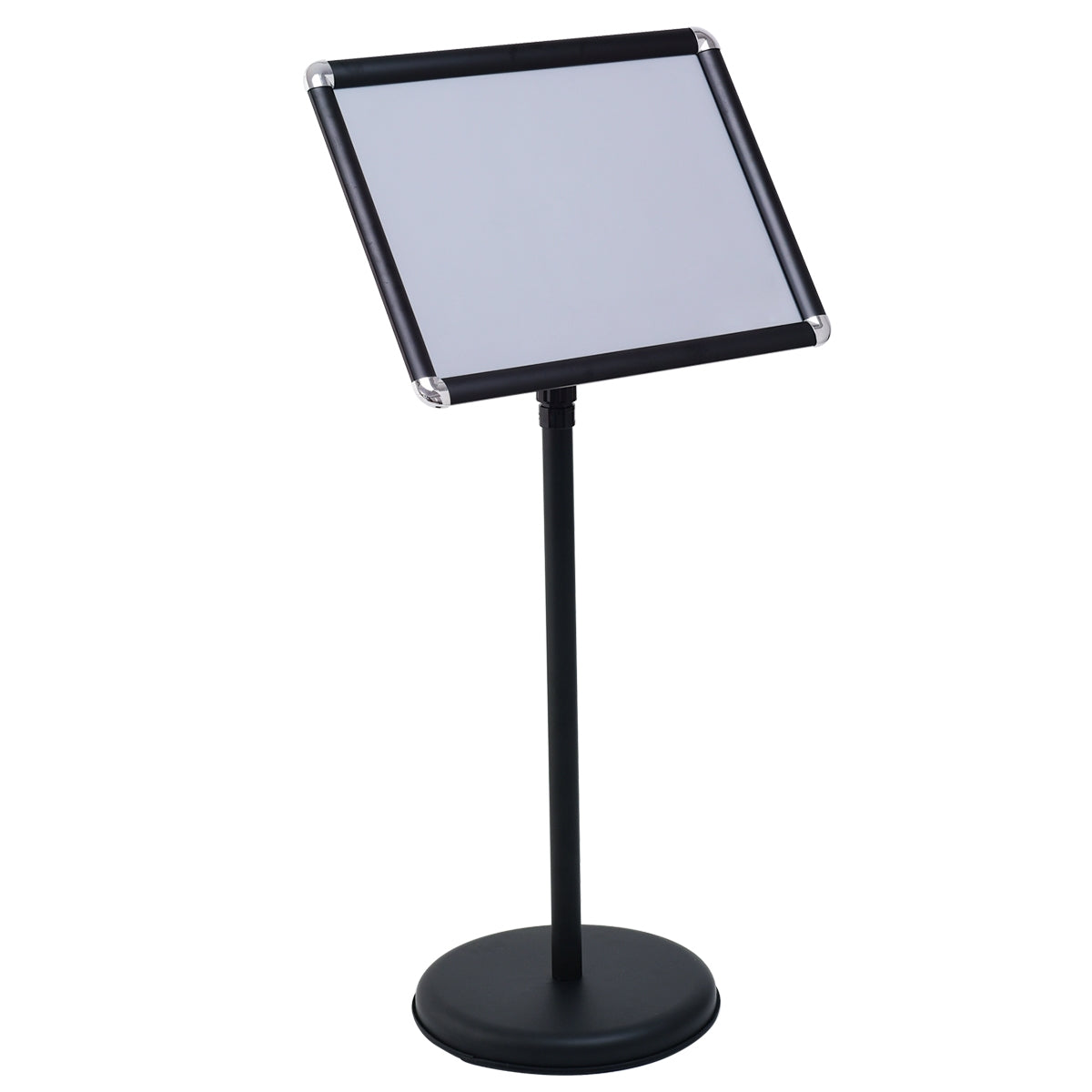 Expositor de Menu A3 em Pé Regulável para Publicidade Preto 32,7 x 45 x 89,5-134 cm
