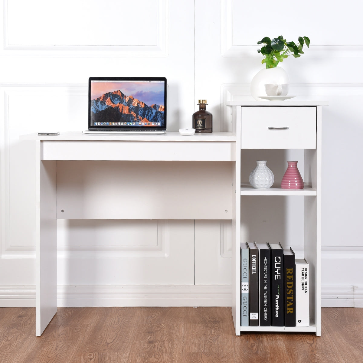 Mesa de Computador para Escritório 108 x 50 x 82 cm Branco