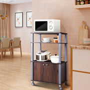 Estante Suporte de Micro ondas Carrinho de Forno Organizador Armazenamento na Cozinha 60 x 40 x 98 cm Café