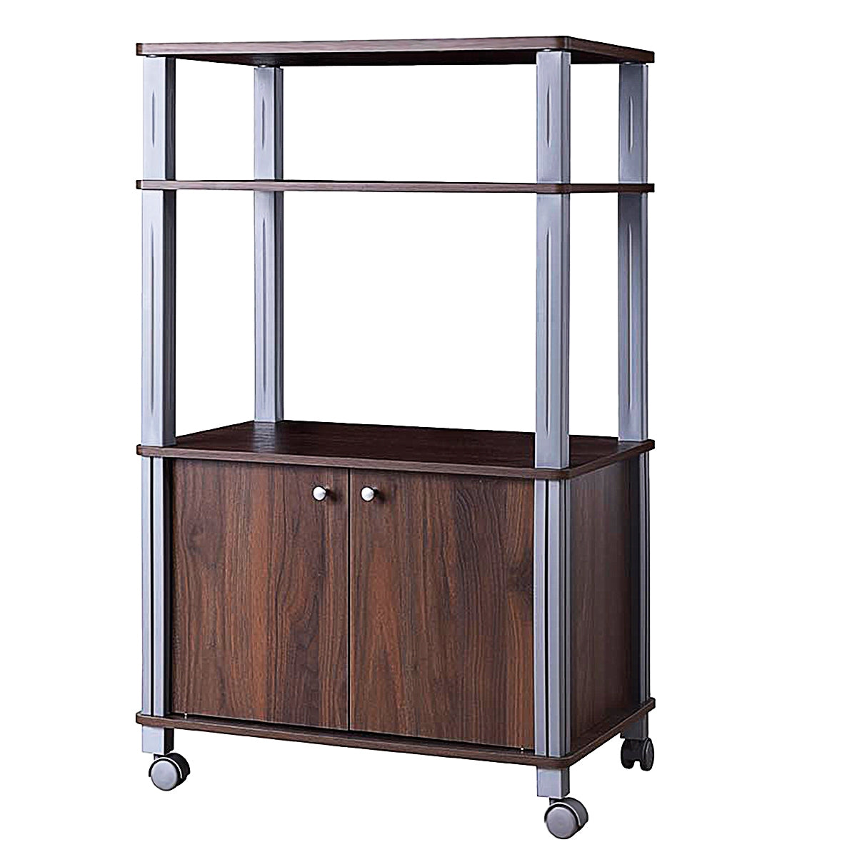 Estante Suporte de Micro ondas Carrinho de Forno Organizador Armazenamento na Cozinha 60 x 40 x 98 cm Café