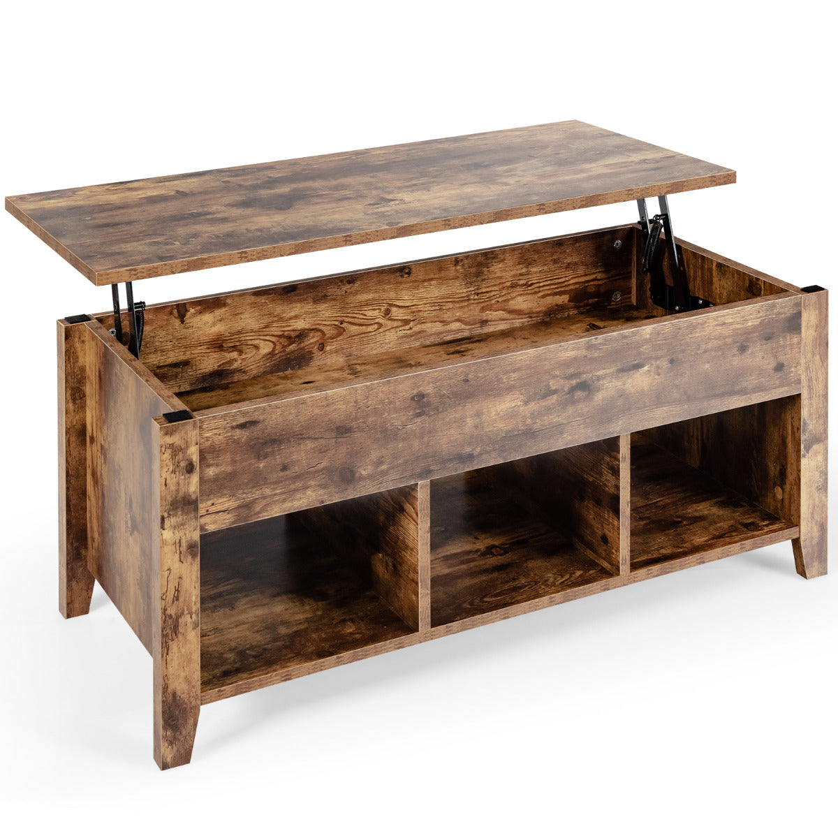 Mesa de Centro com Tampo Elevatório e Altura Regulável - Marrón 104,5 x 49,5 x 48,5 cm